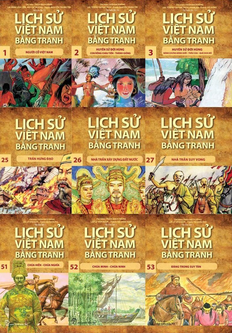 Bìa sách Trọn Bộ 53 Tập Lịch Sử Việt Nam Bằng Tranh
